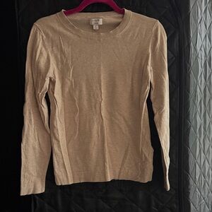 J. Crew Beige Long Sleeve Top